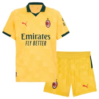 Otroški Nogometni Dresi komplet AC Milan Tretji 2025-26 rumena