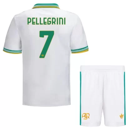 Otroški nogometni dresi kompleti AS Roma Lorenzo Pellegrini #7 Tretji 2025-26