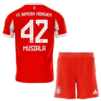 Otroški Nogometni dresi kompleti FC Bayern Munich Domači 2025-26 Jamal Musiala 42