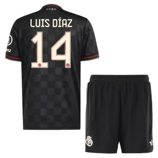 Otroški Nogometni dresi kompleti FC Bayern Munich Luis Díaz #14 Tretji 2025-26
