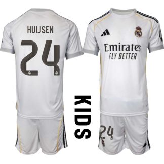 Otroški Nogometni dresi Kompleti Real Madrid Domači 2025-26 Dean Huijsen 24