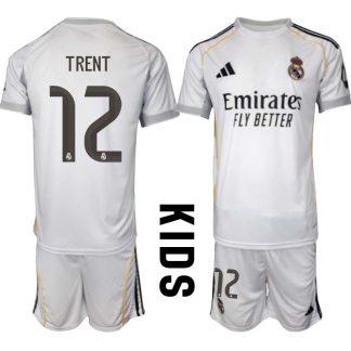 Otroški Nogometni dresi Kompleti Real Madrid Domači 2025-26 Trent Alexander-Arnold 12