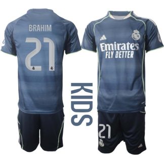 Otroški Nogometni dresi kompleti Real Madrid Gostujoči 2025-26 Brahim Díaz 21
