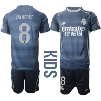 Otroški Nogometni dresi kompleti Real Madrid Gostujoči 2025-26 Federico Valverde 8