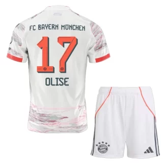Otroški Nogometni dresi Michael Olise 17 FC Bayern Munich Gostujoči 2025-26