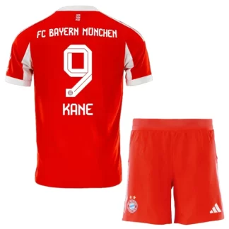 Otroški Nogometni dresi tisk Harry Kane 9 FC Bayern Munich Domači 2025-26 rdeča
