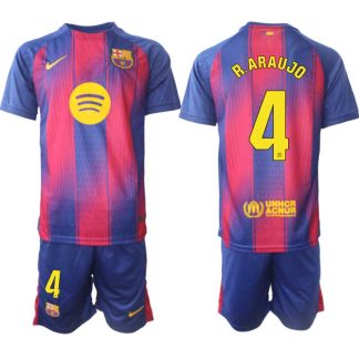 Poceni dres kompleti FC Barcelona Ronald Araujo #4 Domači 2025-26