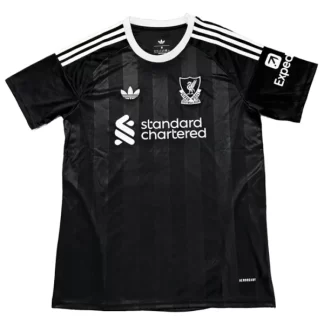 Poceni Moški Nogometni dresi Liverpool Vratar 2025-26 Črna Kratek Rokav