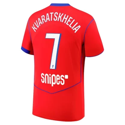 Prodaja Moški Nogometni dresi Kvaratskhelia 7 Paris Saint-Germain PSG Tretji 2025-26