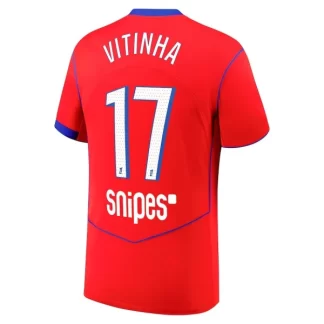 Rdeča Nogometni dresi Vitinha 17 Paris Saint-Germain PSG Tretji 2025-26