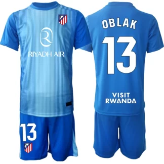 Kupiti Otroški nogometni dresi Atletico Madrid Jan Oblak 13 Vratar 2025-26 modra