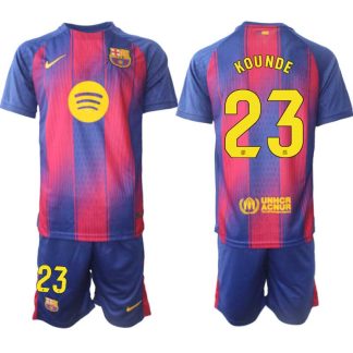 Moške Nogometnih dresov kompleti FC Barcelona Domači 2025-26 Jules Kounde 23