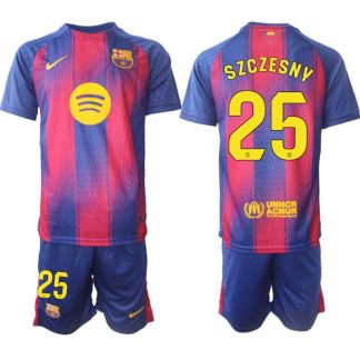 Moške Nogometnih dresov kompleti Wojciech Szczesny #25 FC Barcelona Domači 2025-26