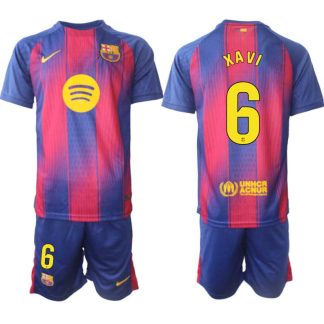 Moški nogometni dres kompleti FC Barcelona Domači 2025-26 Xavi Hernández 6