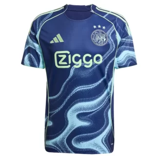 Moški Nogometni dresi Ajax Gostujoči 2025-26 modra Kratek Rokav