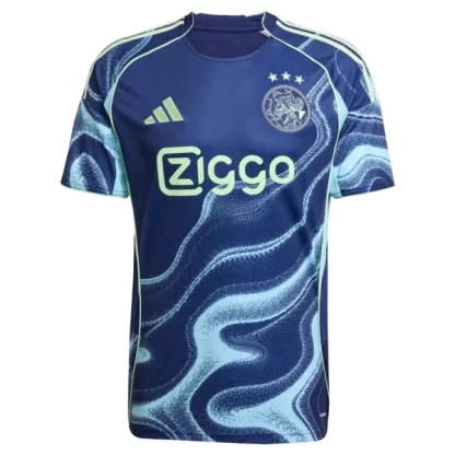 Moški Nogometni dresi Ajax Gostujoči 2025-26 modra Kratek Rokav