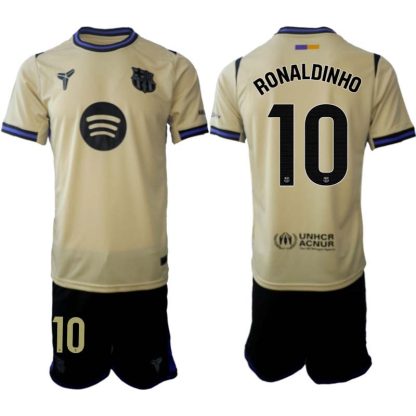 Moški Nogometni dresi FC Barcelona Gostujoči 2025-26 Ronaldinho 10