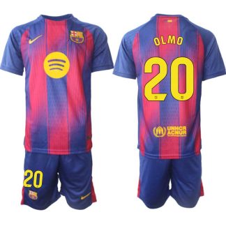 Moški Nogometni dresi komplet FC Barcelona Domači 2025-26 Dani Olmo 20