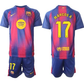 Moški Nogometni dresi komplet Marcos Alonso #17 FC Barcelona Domači 2025-26