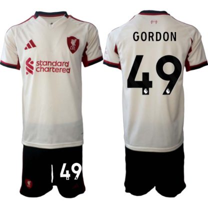 Poceni Moški Nogometni dresi Liverpool Kaide Gordon Gostujoči 2025-26