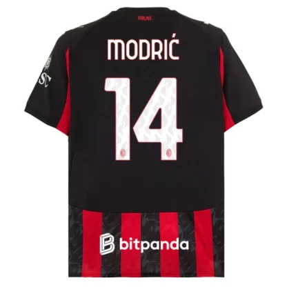 Moški Nogometni Dresi Luka Modrić #14 AC Milan Domači 2025-26