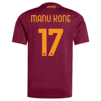 Moški Nogometni dresi Manu Kone #17 AS Roma Domači 2025-26