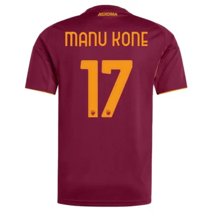 Moški Nogometni dresi Manu Kone #17 AS Roma Domači 2025-26