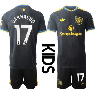Nogometni dres za otroke Manchester United Alejandro Garnacho 17 Tretji 2025-26