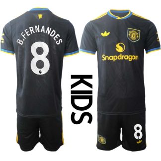 Nogometni dres za otroke Manchester United Bruno Fernandes 8 Tretji 2025-26