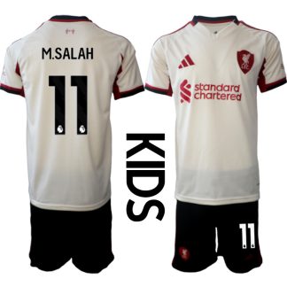 Otroški dresi kompleti Liverpool Mohamed Salah #11 Gostujoči 2025-26