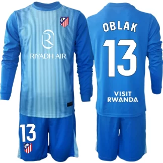 Otroški dresi za nogomet komplet Atletico Madrid Vratar 2025-26 modra Jan Oblak 13