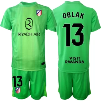 Otroški dresi za nogomet zelena Atletico Madrid Vratar 2025-26 Jan Oblak 13