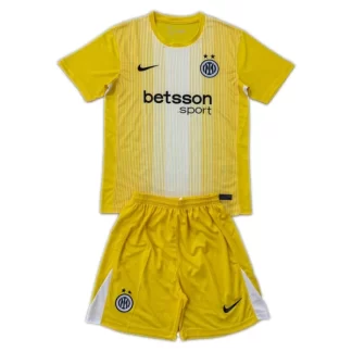 Otroški Nogometni dres Komplet Inter Milan Vratar 2025-26 rumena