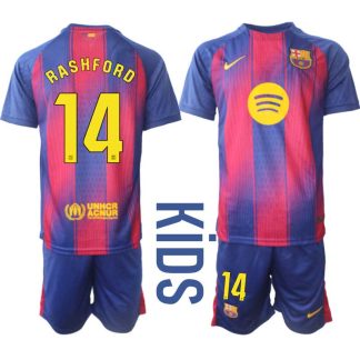 Otroški nogometni dresi komplet FC Barcelona Domači 2025-26 Marcus Rashford 14
