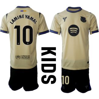 Otroški Nogometni dresi komplet FC Barcelona Lamine Yamal #10 Gostujoči 2025-26