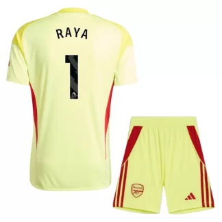 Otroški Nogometni dresi kompleti Arsenal Vratar Domači 2025-26 David Raya 1