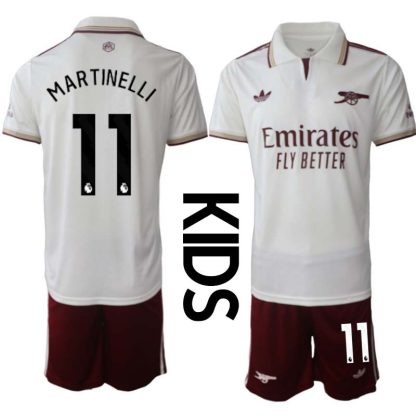 Otroški Nogometni Dresi kompleti Arsenal Gabriel Martinelli 11 Tretji 2025-26