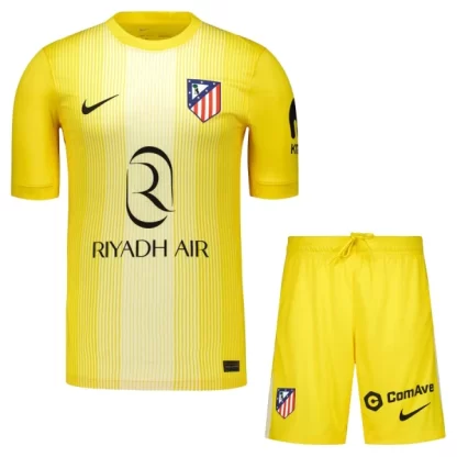Otroški Nogometni Dresi kompleti rumena Atletico Madrid Vratar 2025-26