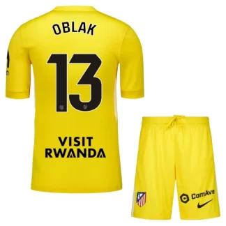 Otroški Nogometni Dresi kompleti rumena Atletico Madrid Vratar 2025-26 Jan Oblak 13