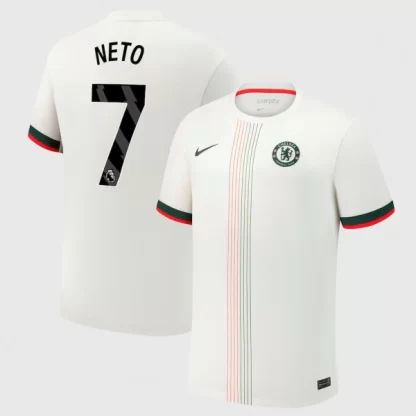 Poceni Moški Nogometni dresi Chelsea Pedro Neto #7 Gostujoči 2025-26
