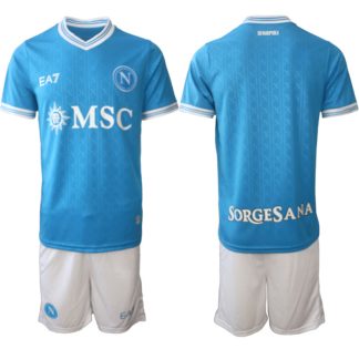 Poceni Moški Nogometni dresi kompleti SSC Napoli Domači 2025-26 modro in belo