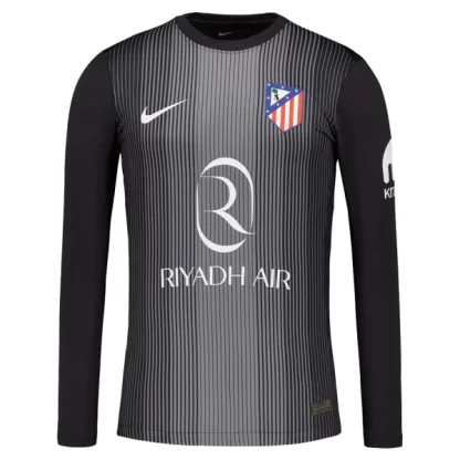 Poceni Nogometni dresi črna Atletico Madrid Vratar 2025-26 Dolgi Rokav