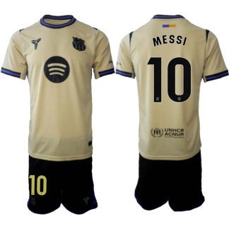 Poceni Nogometni dresi komplet FC Barcelona Lionel Messi 10 Gostujoči 2025-26