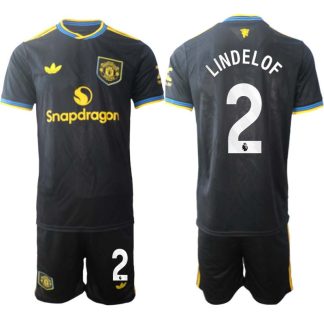 Poceni nogometni dresi Manchester United Victor Lindelof 2 Tretji 2025-26