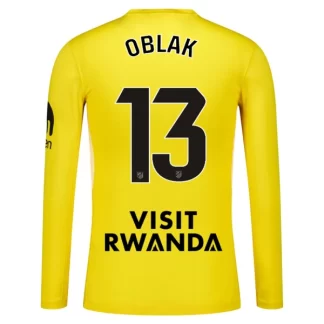 Poceni Nogometni dresi rumena Atletico Madrid Jan Oblak 13 Vratar 2025-26 Dolgi Rokav