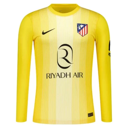 Poceni Nogometni dresi rumena Atletico Madrid Vratar 2025-26 Dolgi Rokav