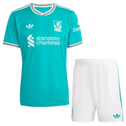 Poceni Otroški nogometni dresi Liverpool Tretji 2025-26