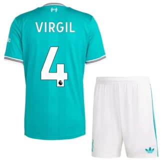 Poceni Otroški nogometni dresi Liverpool Virgil van Dijk 4 Tretji 2025-26