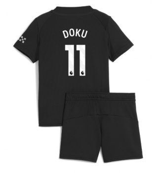 Kupiti Otroški Nogometnih dresov Jeremy Doku #11 Manchester City Gostujoči 2025-26