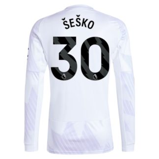 Moški Nogometni dresi Manchester United Benjamin Sesko 30 Gostujoči 2025-26 Dolgi Rokav